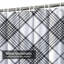 Black White Monochrome Diagonal Argyle Shower Curtain with 12 Hooks-1308944198