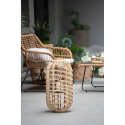 24.8'' H Rattan Floor Lantern