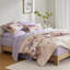 Ensemble d'édredon floral avec draps Taupe