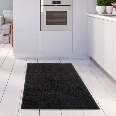 Myshaggy Collection Rugs Solid Design in Black