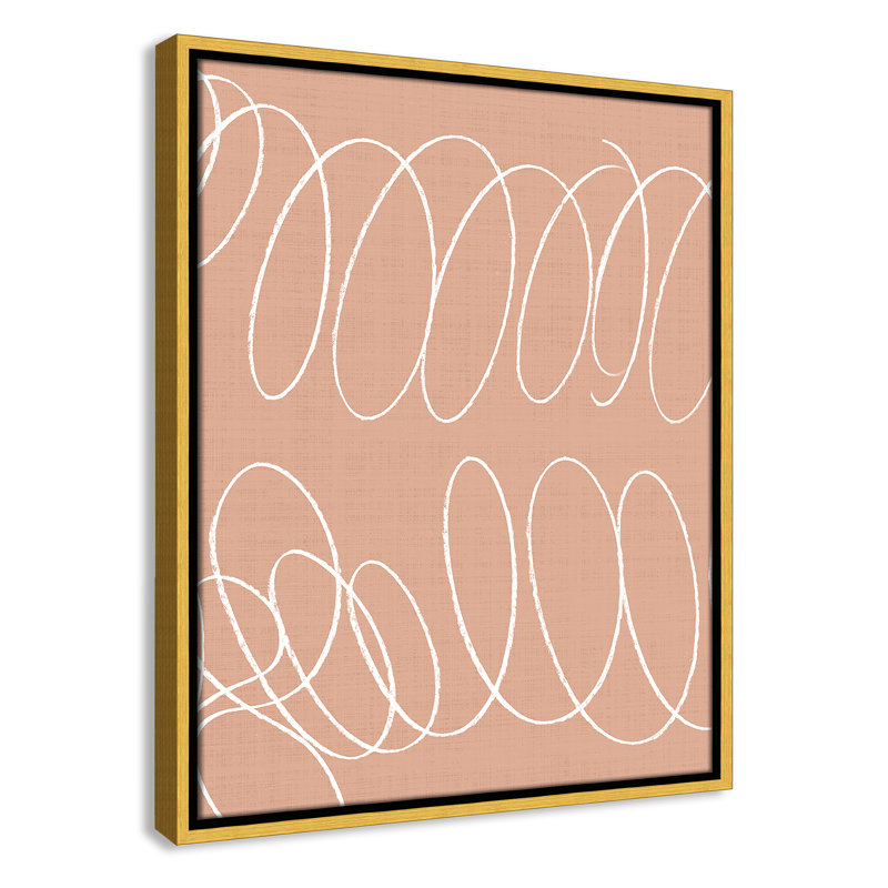 Colin "Winding Lines I" Print, 21.5" H x 17.5" W x 2" D, Gold Framed