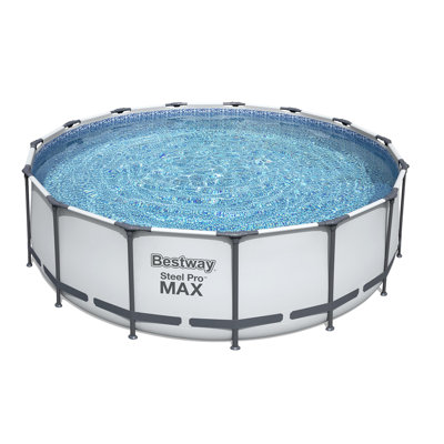 Bestway Steel Pro MAX Round Above Ground Swimming Pool with Pump & Cover -  56690E-BW