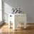 Beige White14 Inch Storage Ottoman Bench, Multi-Purpose Footrest Ottoman with Flipping Lid, Detachable Legs for Home Use, 220 lbs, Beige White-1807573954