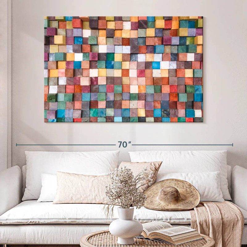 Avery Stacked Wooden Blocks, 34'' H x 51'' W