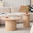 Round Nesting Coffee Tables Set Of 2, Side Table Fluted Drum End Table For Living Room Bedroom, F27.6 & F15.8-1421271939