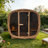 Sansheng® 4 Person Premium Spliced Red Cedar Outdoor Sauna Room With Tinted Glass Door (62.9*81.1*78.7in)