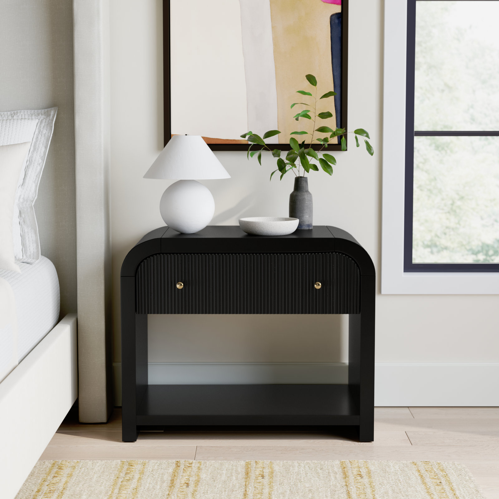 Liabella Nightstand, Black