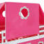 Lit mezzanine simple avec glissoire, tente et tour rose - Rose