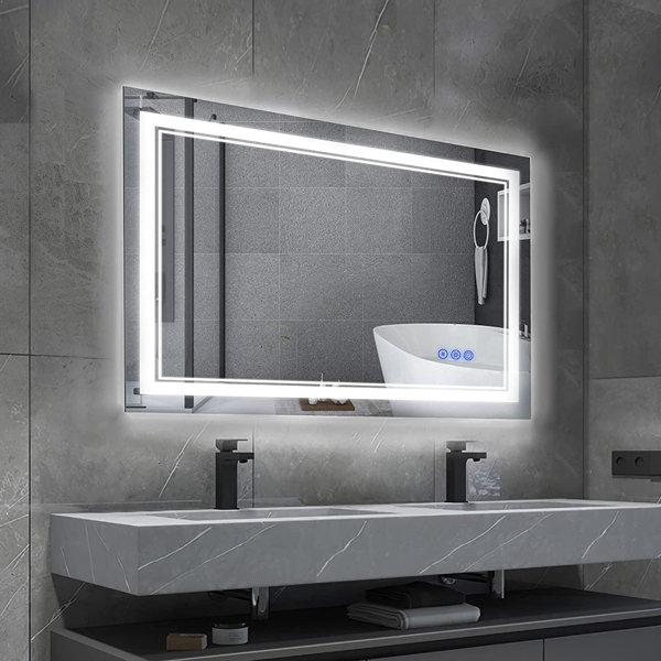 Hedwige Timing Function LED Anti-Fog Bathroom / Vanity Mirror Brayden Studio Size: 24 x 32