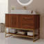 Meuble-lavabo moderne avec lavabo vasque en céramique, armoire autoportante dorée-1085181785-1085181783