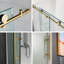 Porte de douche coulissante simple sans cadre de 44 à 48 po x H 76 po avec verre trempé transparent antidéflagrant de 3/8 po (10 mm), accessoires en acier inoxydable-1386881578