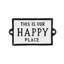 Plaque murale décorative rustique en métal «This is our happy place», maison de campagne