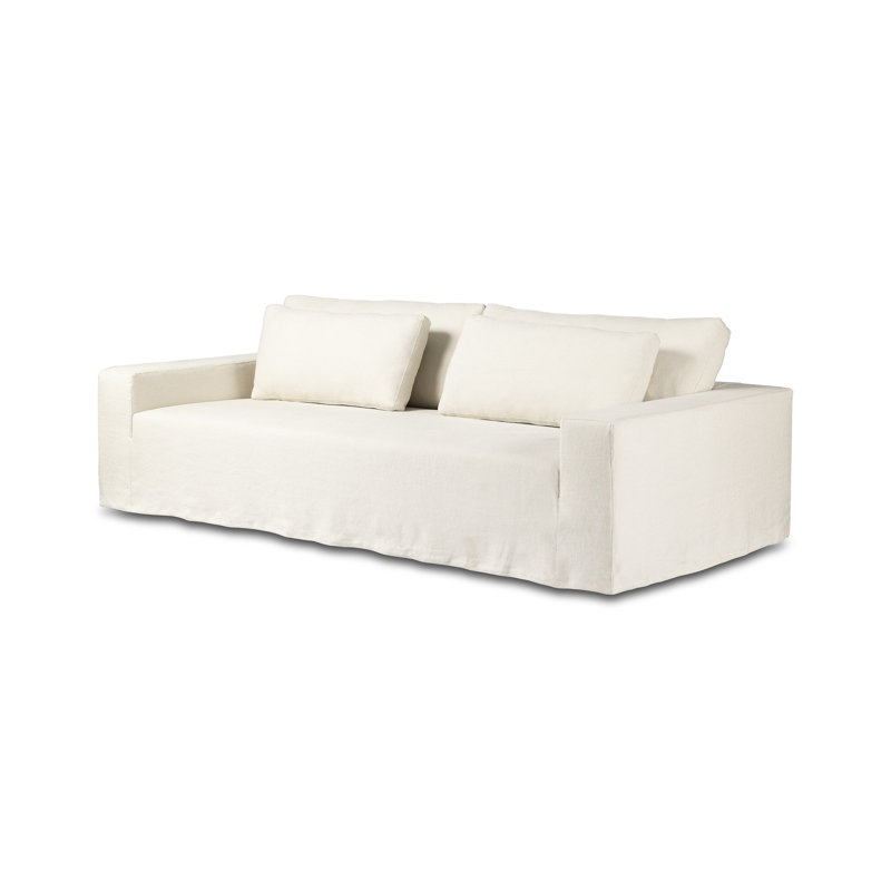Ostend Outdoor Slipcover Sofa-96"-Bombay Flax