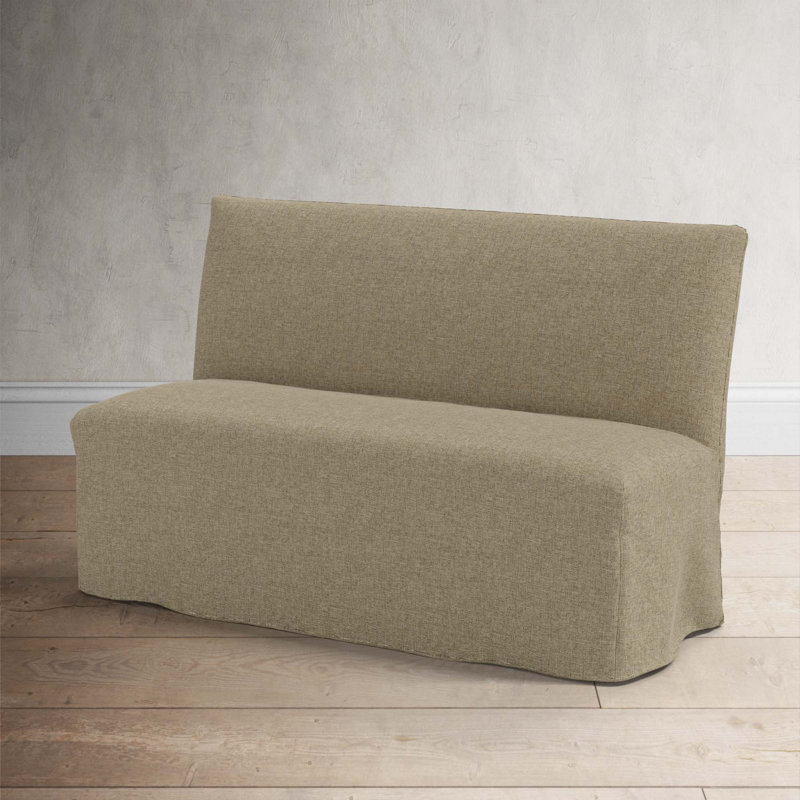 Banc rembourré Silvia, Lin texturé naturel Zuma