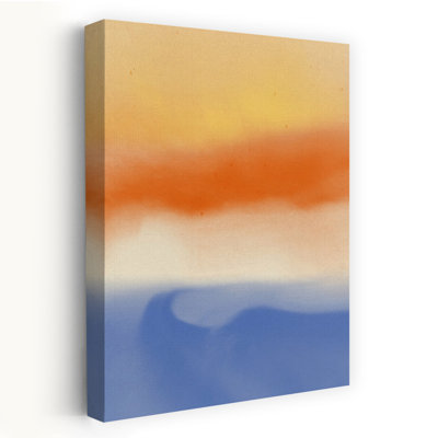 Abstrait paysage aux couleurs vives, abstrait, paysage contemporain coloré, art mural