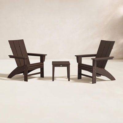 POLYWOOD® Modern Adirondack 2-Person Patio Seating Group