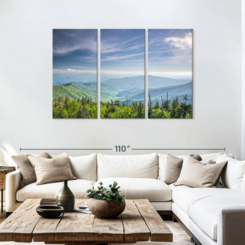 Alvord Clingmans Dome paysage de montagne, H 48 po x l 74 po