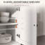 Buffet de cuisine, armoire de ferme avec portes de style grange, tiroirs, tablettes réglables, blanc