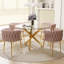 Ensemble de salle à manger Ayron, table de salle à manger avec pieds croisés et chaise de salle à manger en velours-2106894671-2106894658-2107037492