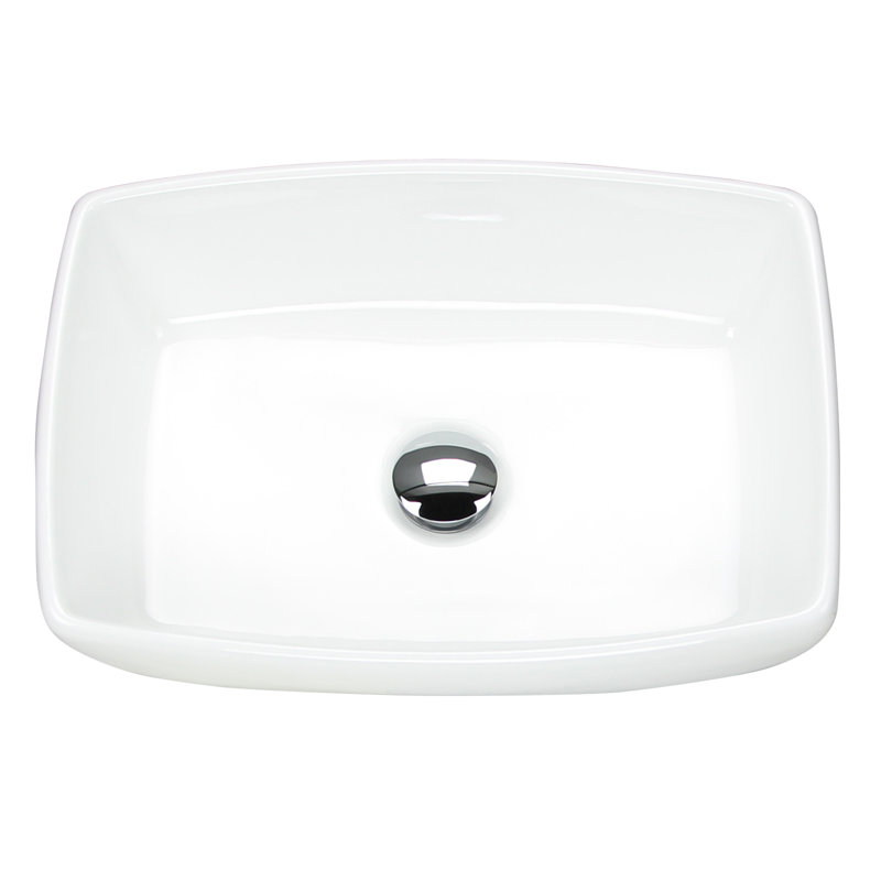 Nantucket Sinks White Rectangular Vessel Sink NSV1913