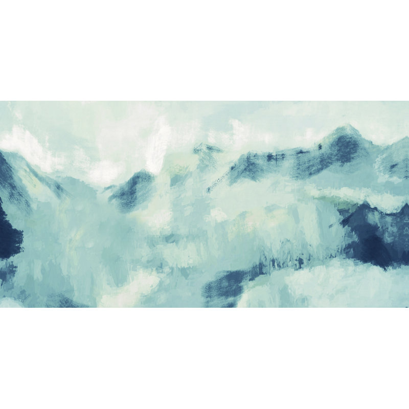 Blue And Gray Abstract - Wrapped Canvas Painting, 51cm H x 76cm W x 3.8cm D
