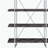 Rustic Grey Herringbone Bookcase with Full-Length Shelf