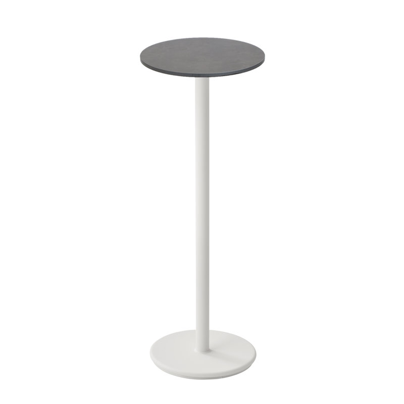 Go Outdoor Round Bar Table, 23.7" W x 23.7" L x 40.8" H, Black, Black