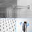 Dual Shower Head Square Wall Mounted - 12 Inch, Inch System With Heads On-125519113