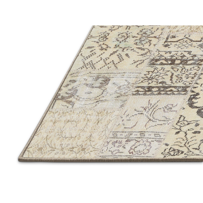 Tapis ivoire/gris clair contemporain, Rectangle 8 pi x 10 pi