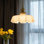 Luminaire suspendu en laiton poli 1 lumière avec abat-jour en verre Aiwen