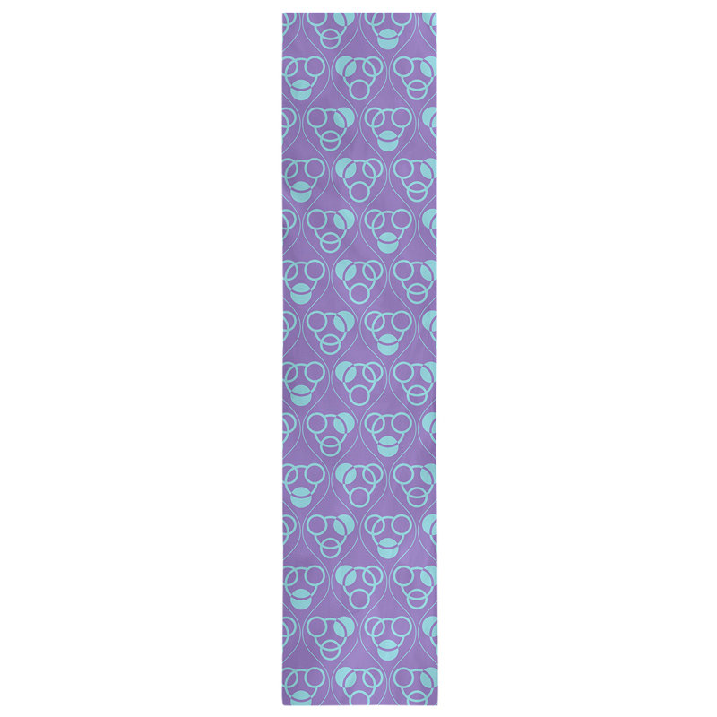 Classic Circles and Waves Table Runner, 16" x 90", Dark Purple/Teal