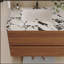 Meuble-lavabo flottant 29,9 po avec comptoir en faux marbre et lavabo sous-comptoir en céramique-509484862