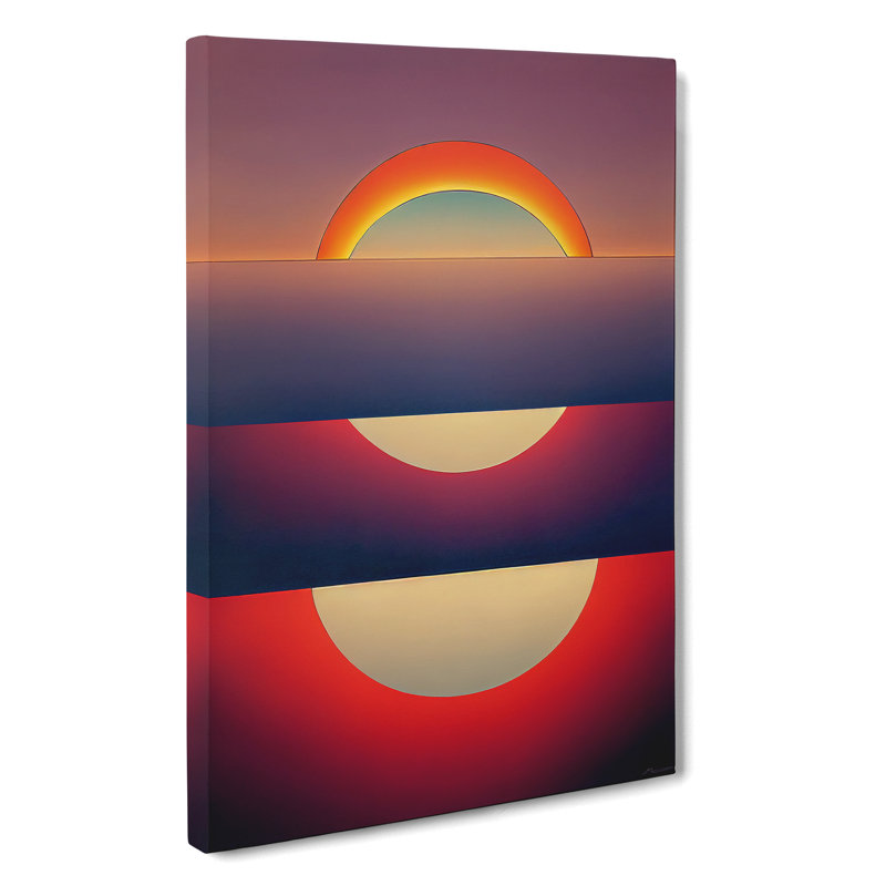 Righteous Abstract Sunset - Wrapped Canvas Print, 50cm H x 35cm W x 3cm D