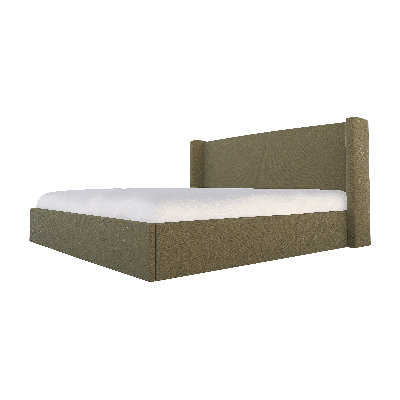 Chloe Upholstered Wingback Bed