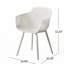 Chaise de salle à manger d'extérieur en polypropylène blanc Lotus