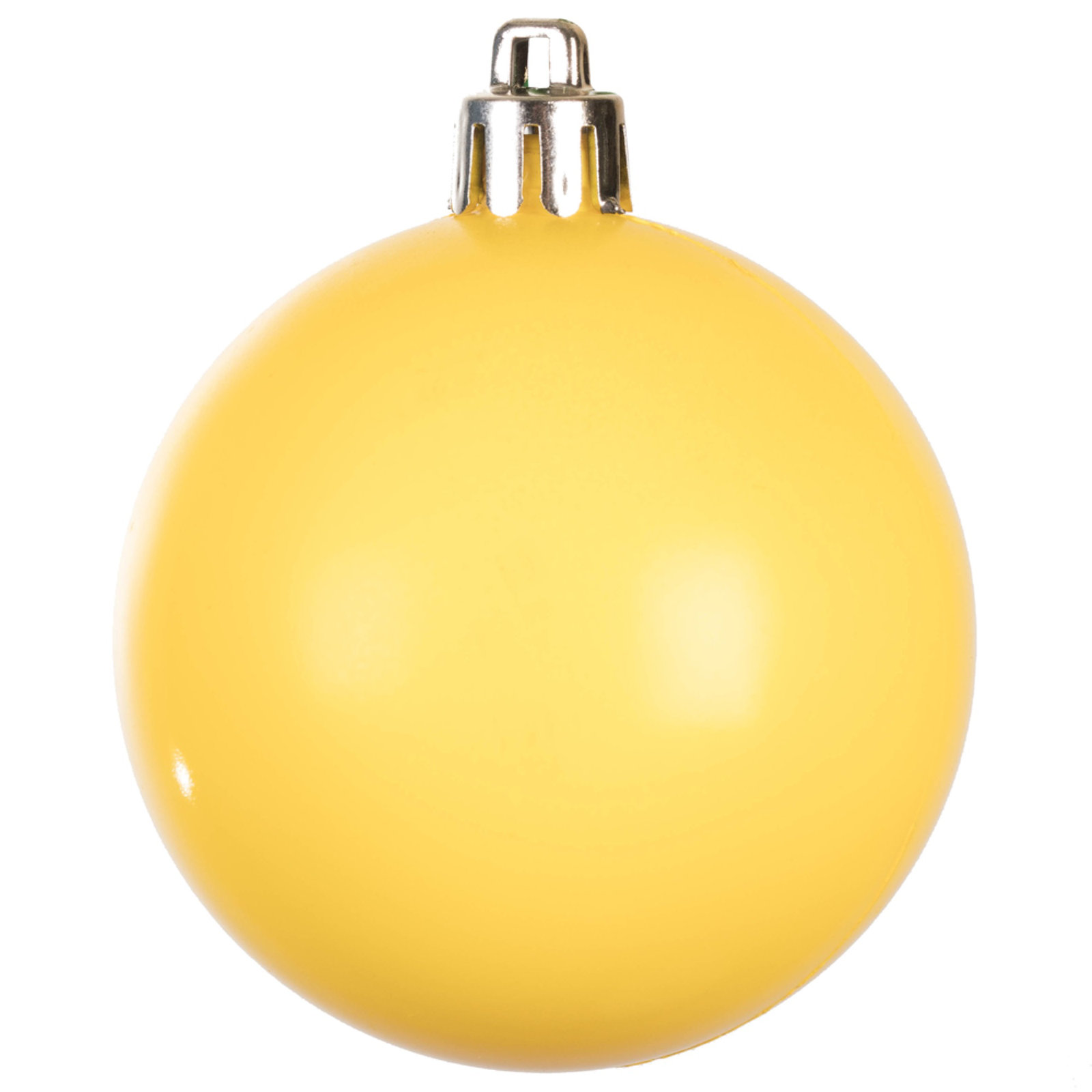 2" Shatterproof Bauble, Yellow Shiny
