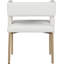 Chaise avec accoudoirs rembourrée blanche Caleb-20160557