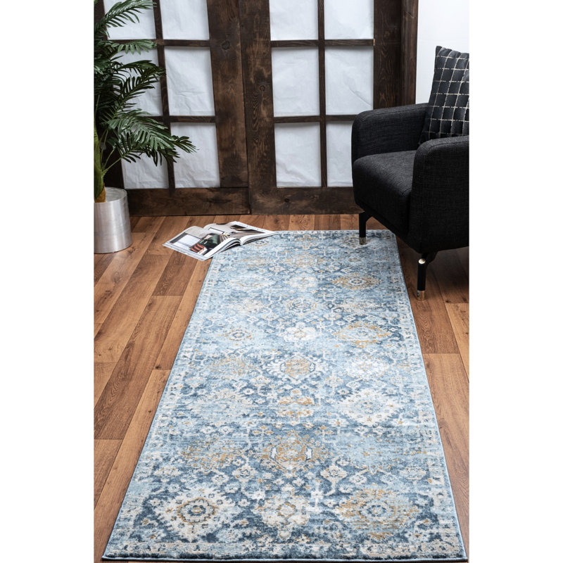 2 Ft. 7 In. Navy Area Rug, Stain , Adds A Cozy Feel To Your Home 2.58 7.25 Blue, Creates Atmosphere, Runner 2'7" x 7'3"