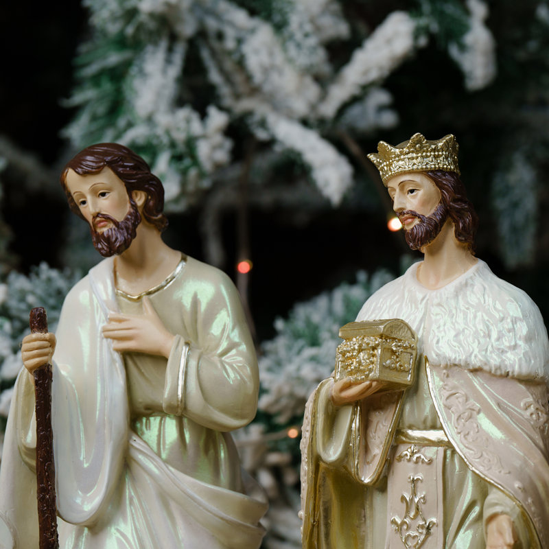 Crèche de Noël en résine 12 po, 12 pouces