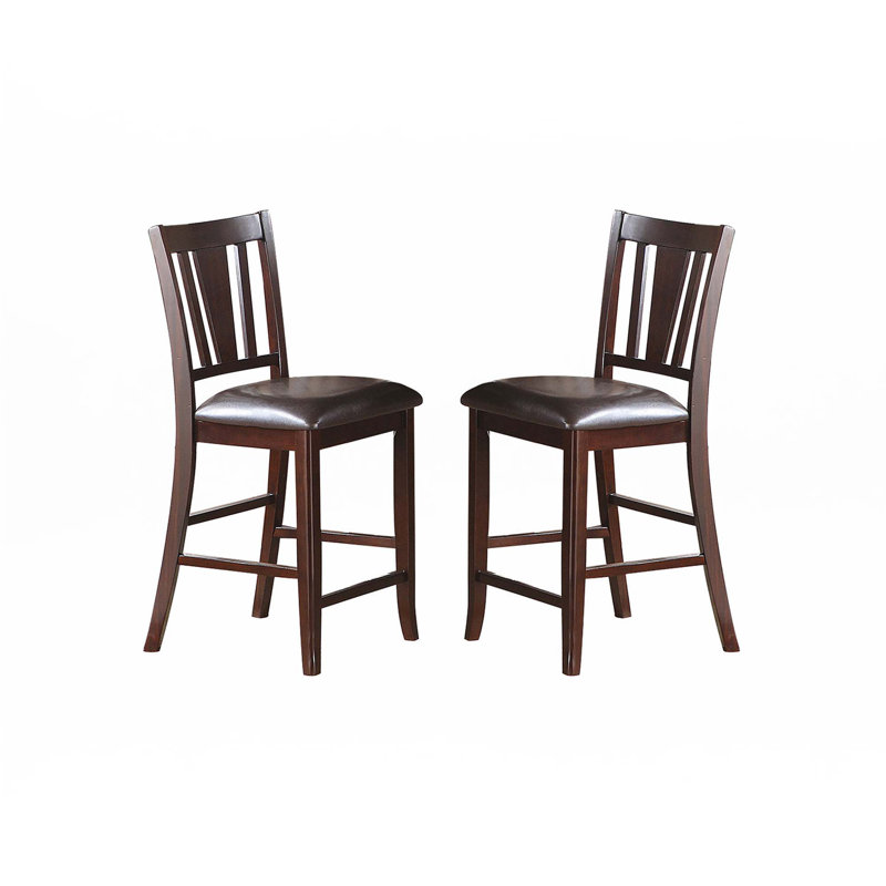 Upholstered Counter Height Chairs, Set Of 2