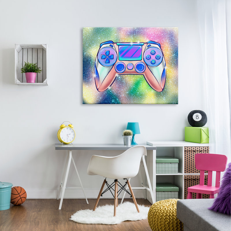 «Bold Sparkle», contrôleur de jeu vidéo par Ziwei Li - impression, Toile tendue, H 36 po x l 48 po