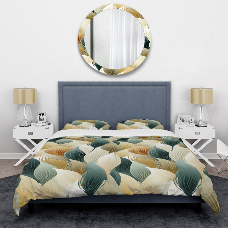 Organic Zen I - Abstract Duvet Cover Set, Twin Duvet Cover + 1 Standard Sham