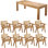 Modern simple solid wood dining table set.