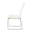 Chaise de salle à manger moderne en polyuréthane avec revêtement en tissu et pieds en métal galvanisé, polyvalente et élégante pour tout espace repas.-1894301085