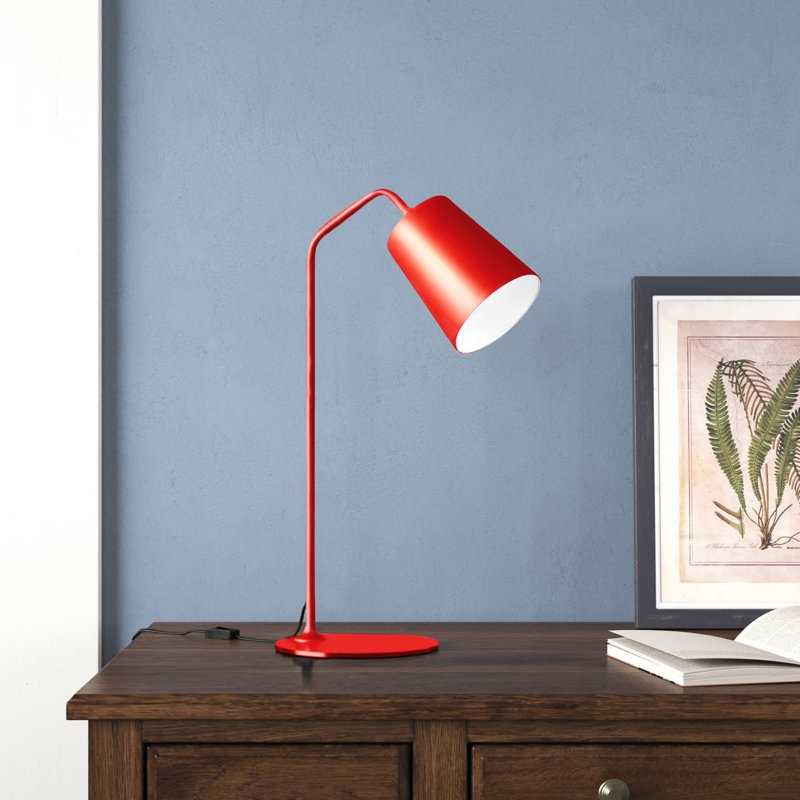 Hannon Metal Desk Lamp, Red