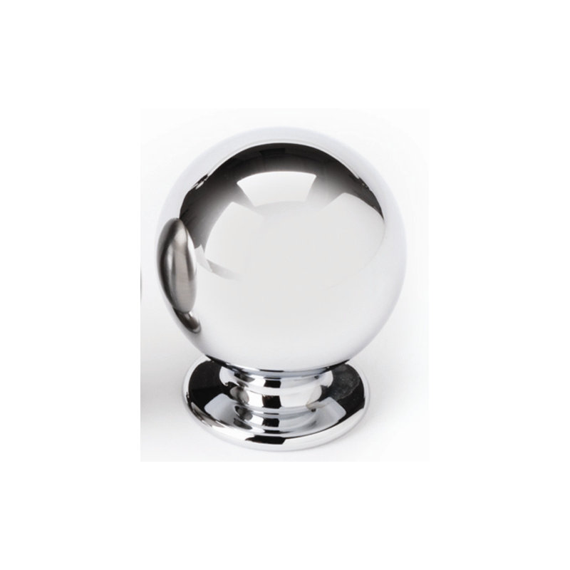Bouton rond, Chrome poli, H 0,75 po x l 0,625 po x P 0,4375 po