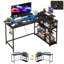 L-Shaped Metal Base Computer Desk