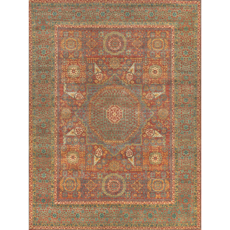 Mamluk Wool Oriental Area Rug, Rectangle 14' x 18'
