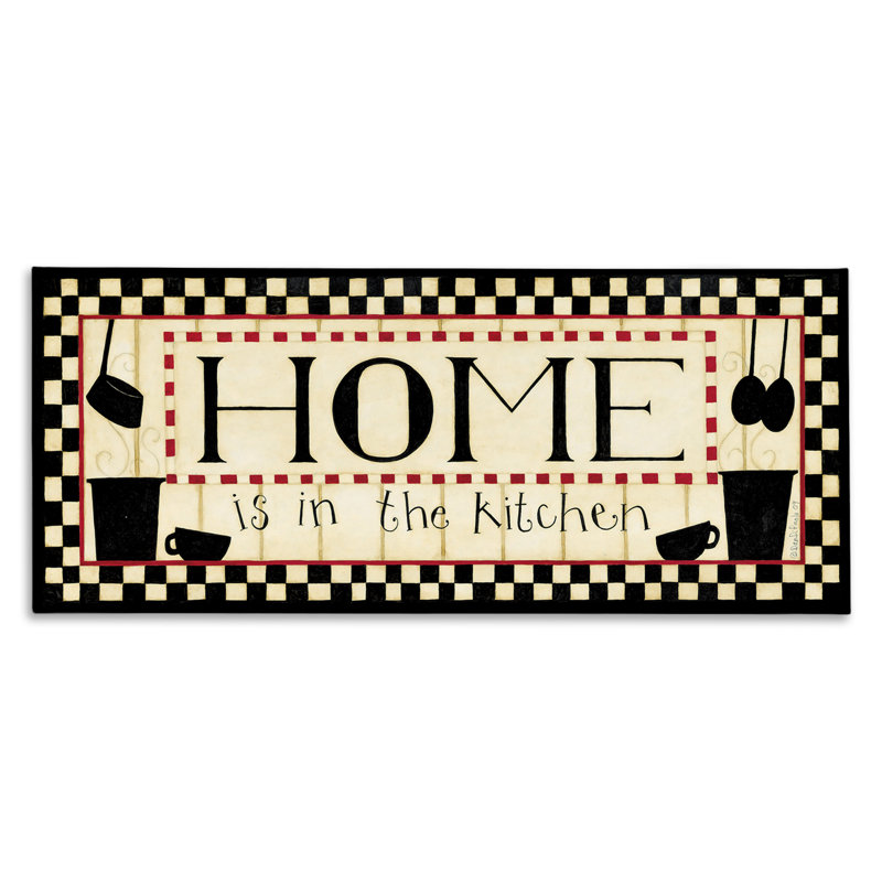 White Framed Kitchen Phrase Giclee Art Print, 24" x 10"