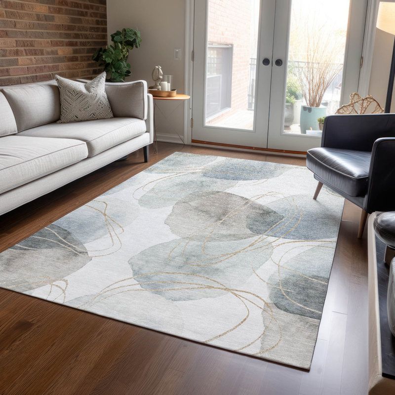 Tapis intérieur / extérieur tissé à la machine Alfonzo, Rectangle 8 pi x 10 pi